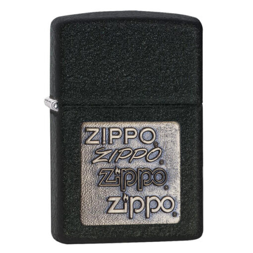 #362 Black Crackle® Gold Zippo Logo